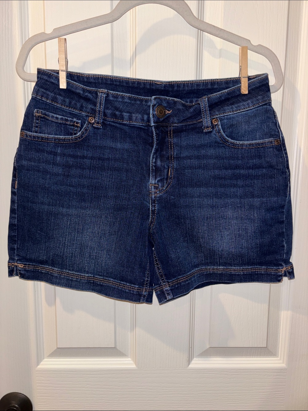 Maurices Dark Blue Denim Shorts - Classic Five-Pocket